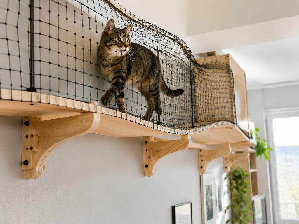 Passagem elevada para gatos